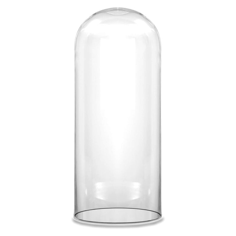 CYS EXCEL Glass Dome Cloche (H:13.75" D:5.75") | Multiple Sizes Decorative Showcase Display for Antique Collectibles | Bell Jar Terrarium & Dessert Cover - Image 1